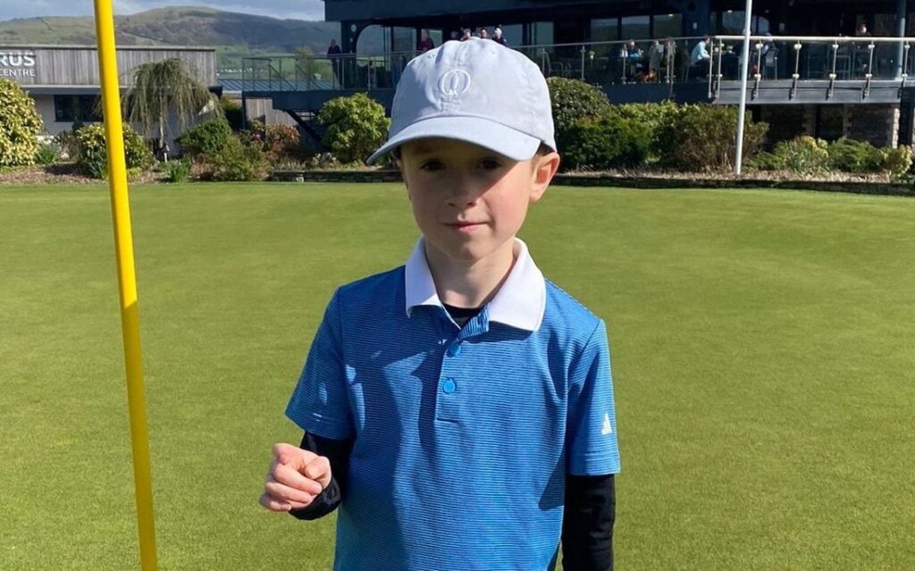 Seven-year-old becomes youngest Briton to make hole-in-one