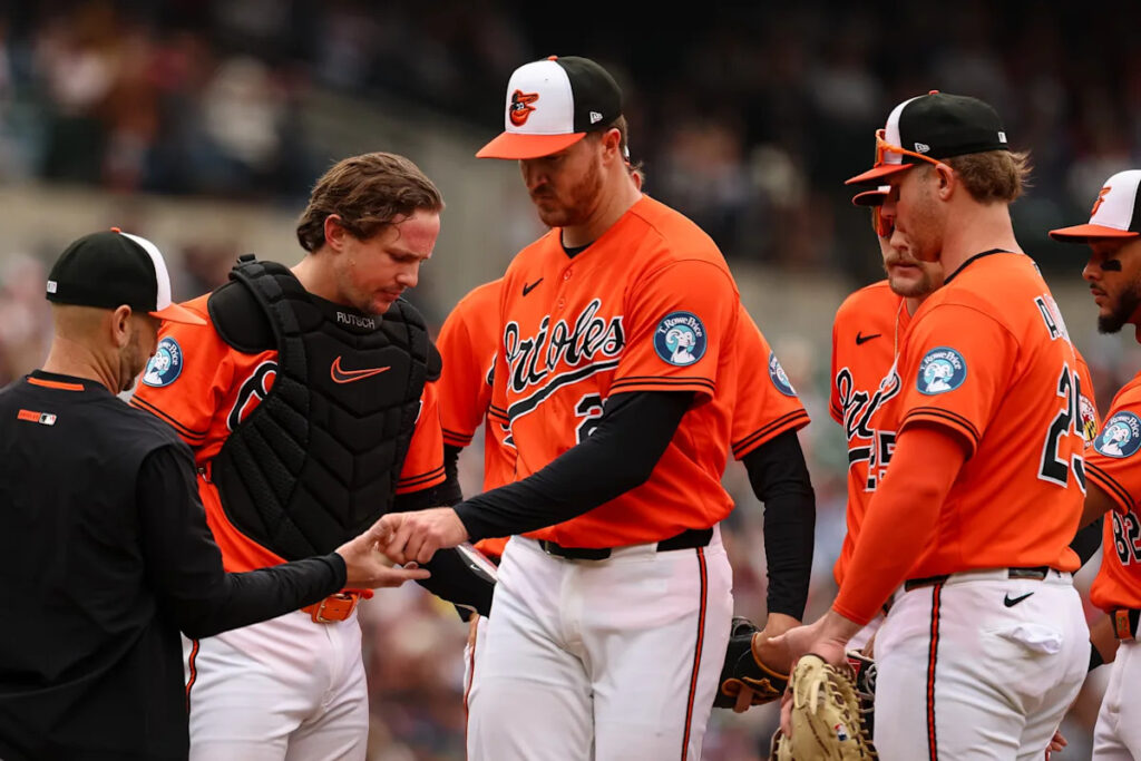 Rogers stumbles again as Orioles stomped by Red Sox, 17-1