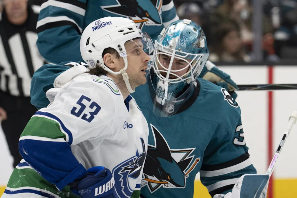 Sharks’ Struggles Continue, Fall to Last-Place Canucks in Shootout Sharks’ Struggles Continue, Fall to Last-Place Canucks in Shootout