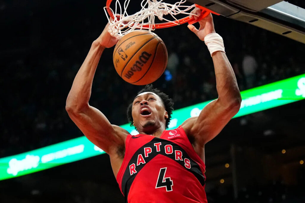 Barnes has third triple-double of season as Raptors rout Nets 136-101 to clinch playoff berth