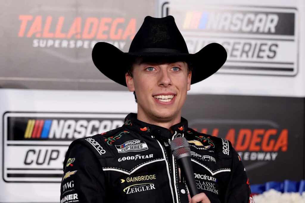 Carson Hocevar discusses first career NASCAR Cup win at Talladega