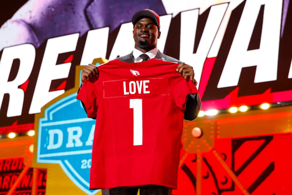 Cardinals admit mid-pick delay in drafting Jeremiyah Love No. 3 was because they had wrong phone number for RB