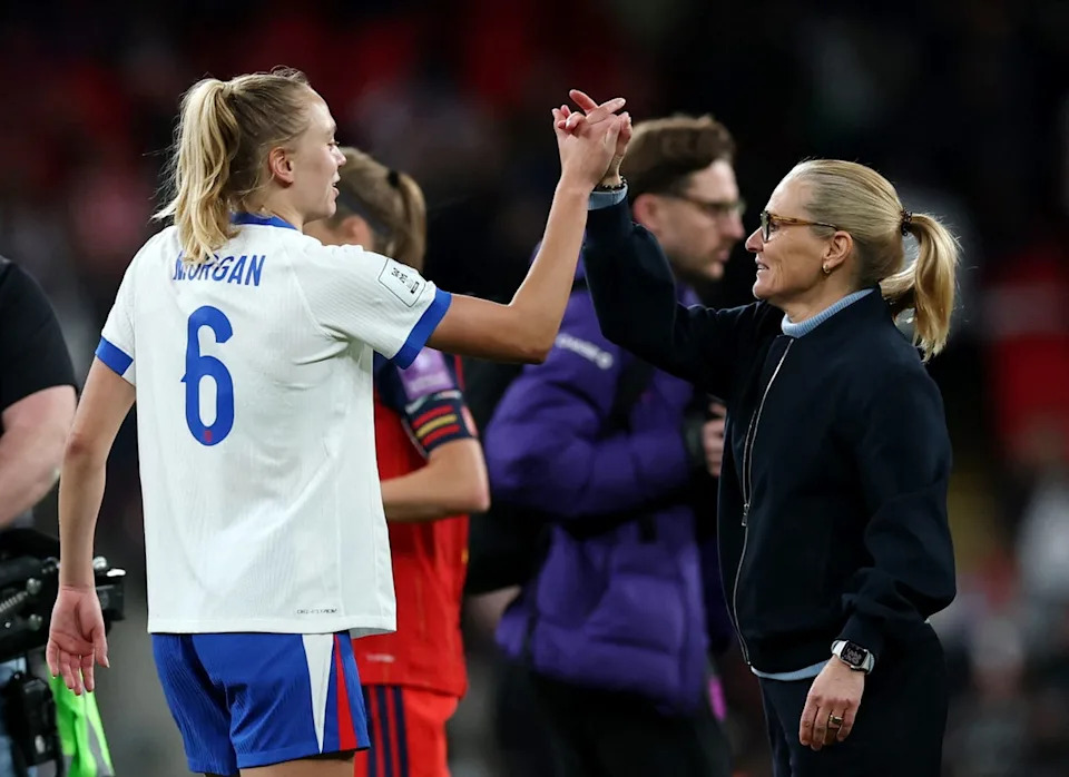 Wiegman praised the performances of Morgan and Wubben-Moy and hailed the ‘fight’ of her England team (Reuters)