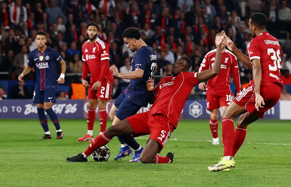 A penalty decision against Ibrahima Konate was overturned (Action Images via Reuters)