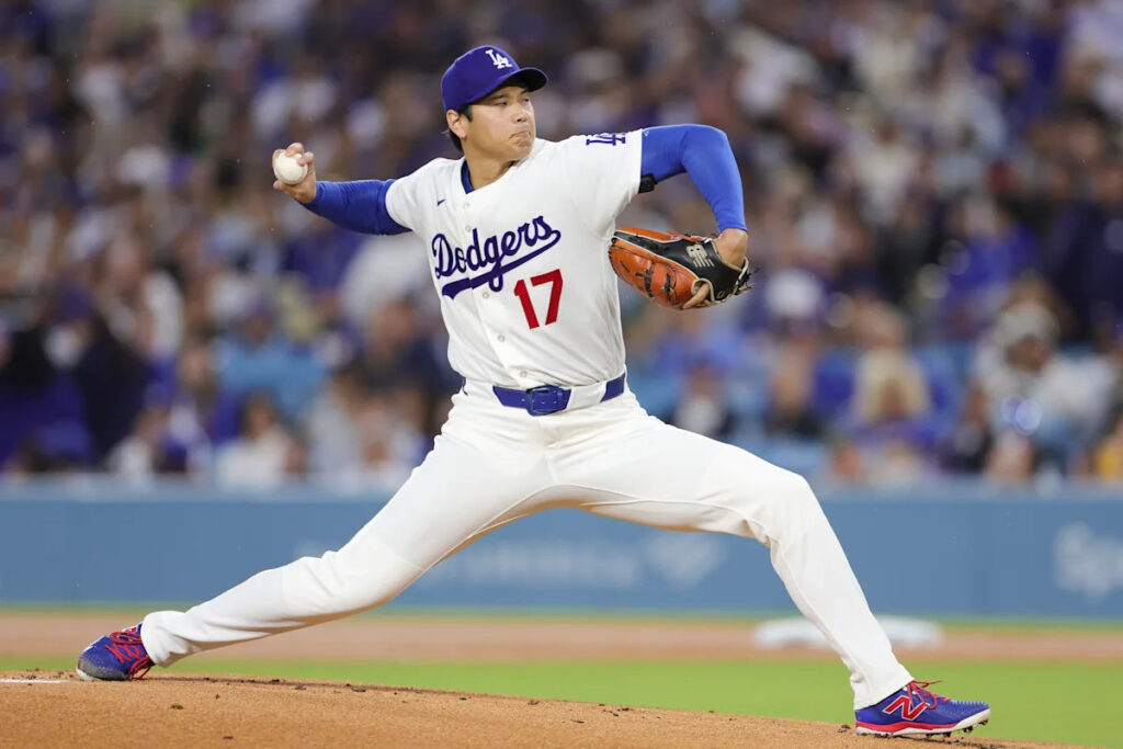 Shohei Ohtani showcases altered pitch mix, a few flashes of wildness in 6 scoreless innings in first outing of 2026