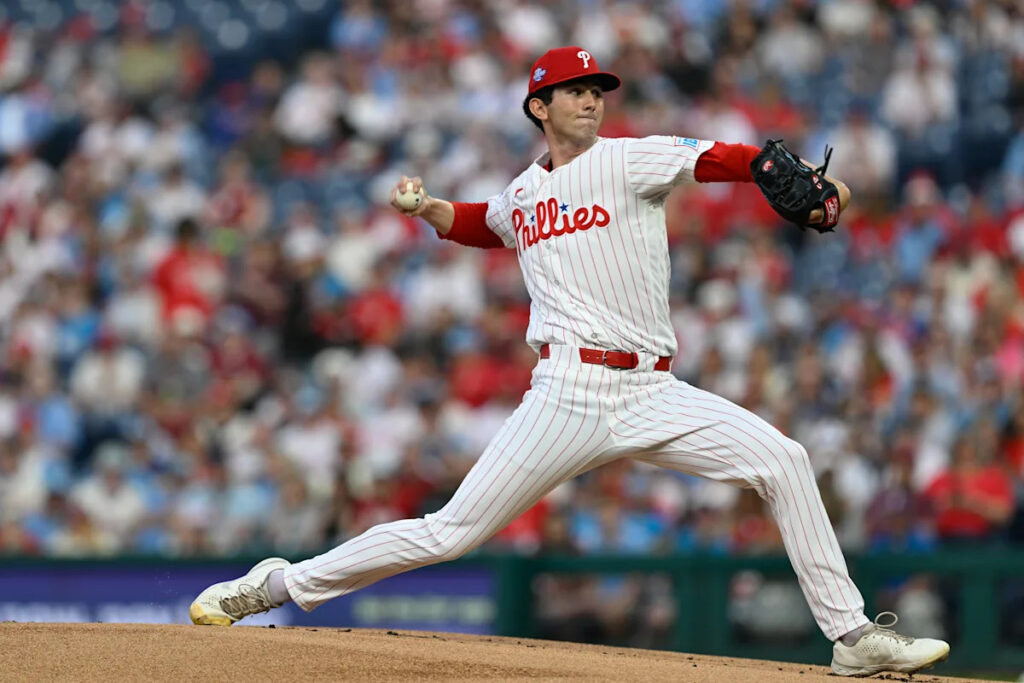Phillies’ Andrew Painter stacks 8 Ks, punching out James Wood twice, while grabbing win over Nats in MLB debut