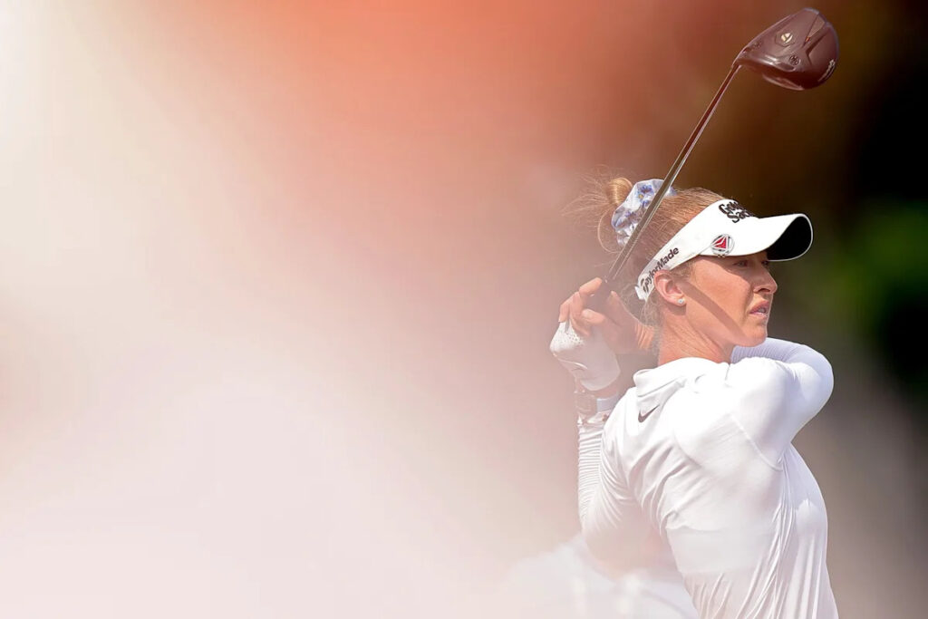 Nelly Korda on cusp of third LPGA major title, leads by 5 at Chevron Championship