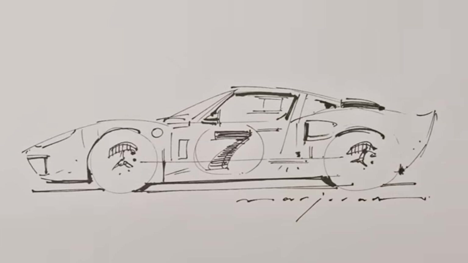 How To Draw A Ford GT40: Video