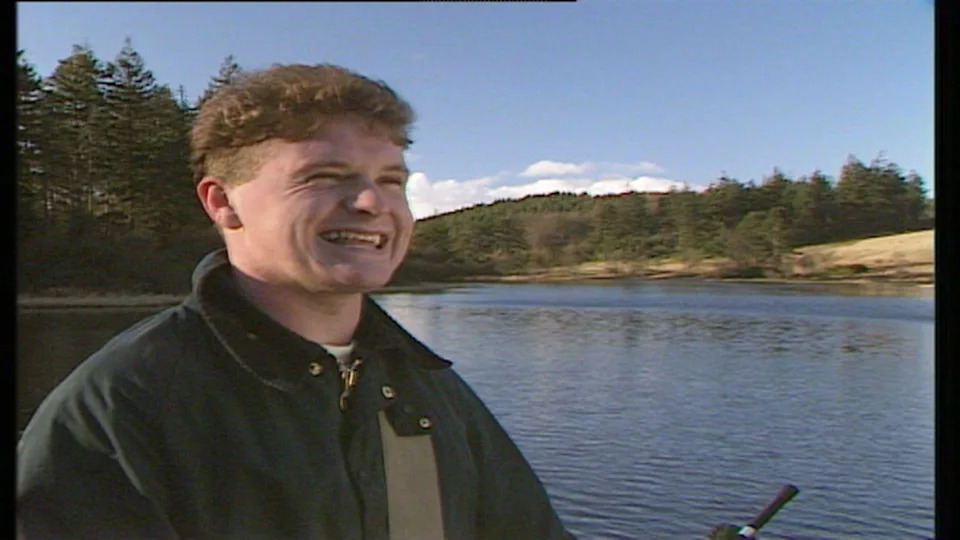A picture of Paul Gascoigne fishing