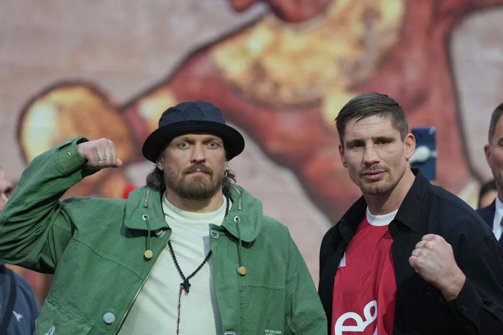Usyk and Mayweather put kickboxers in spotlight as they step into ring against unlikely opponents