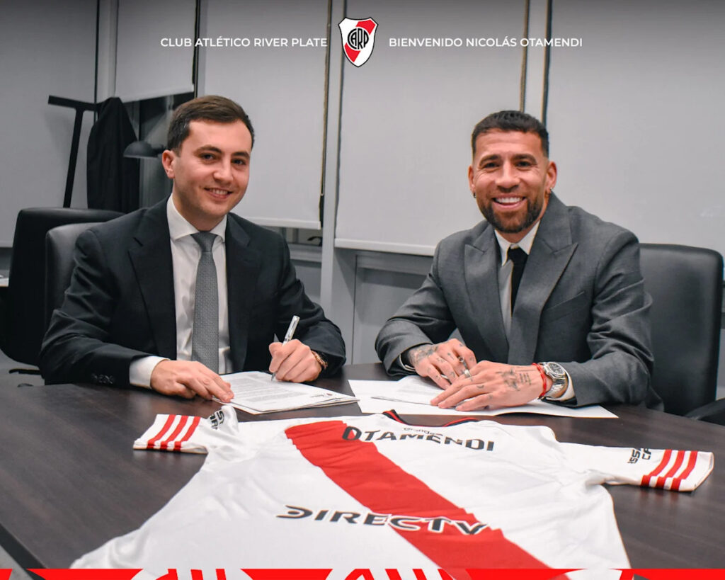 🚨 Top-class boost: River confirm the signing of Otamendi