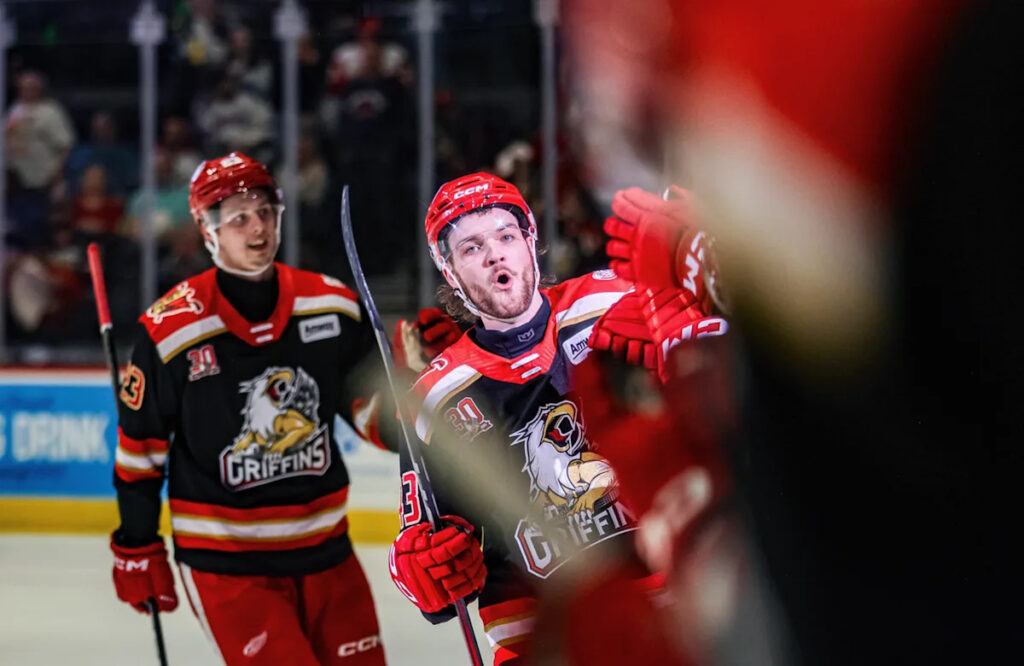 Carter Mazur, Axel Sandin-Pellikka Lead Griffins To Series Win Over Moose