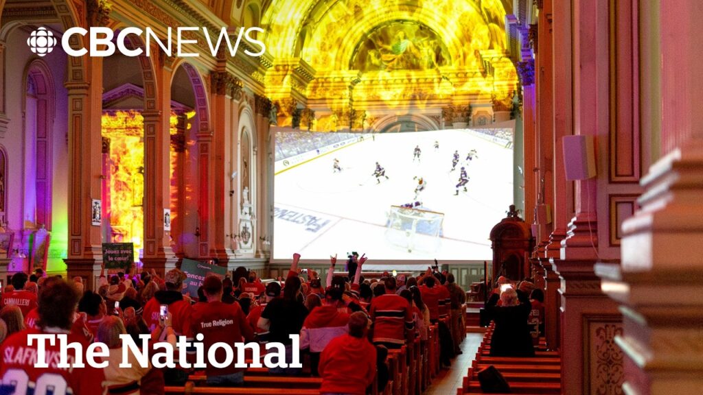 #TheMoment hockey fans watched the playoffs in a Quebec cathedral