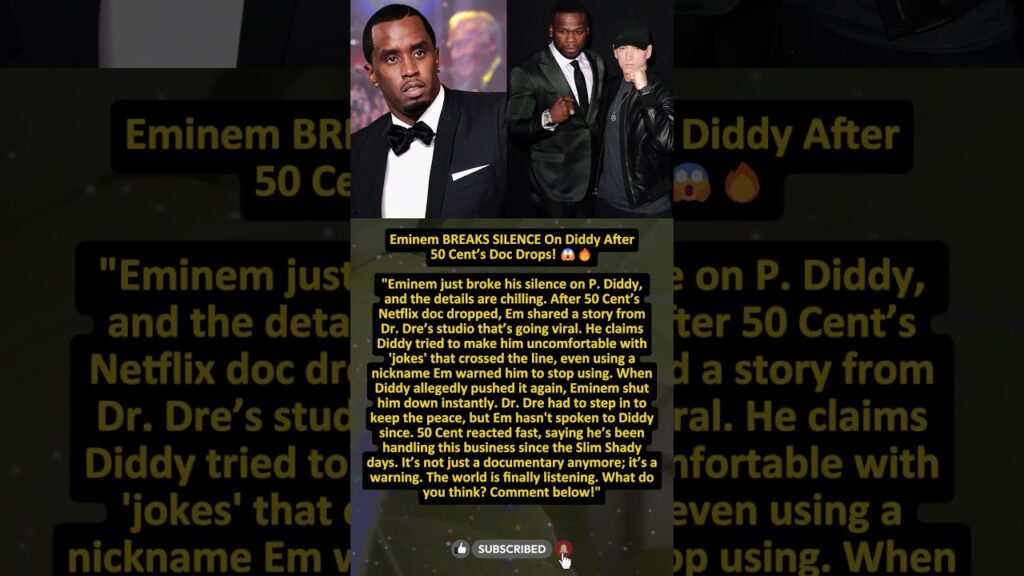 What Diddy Did To Eminem In Dr. Dre’s Studio Revealed!!