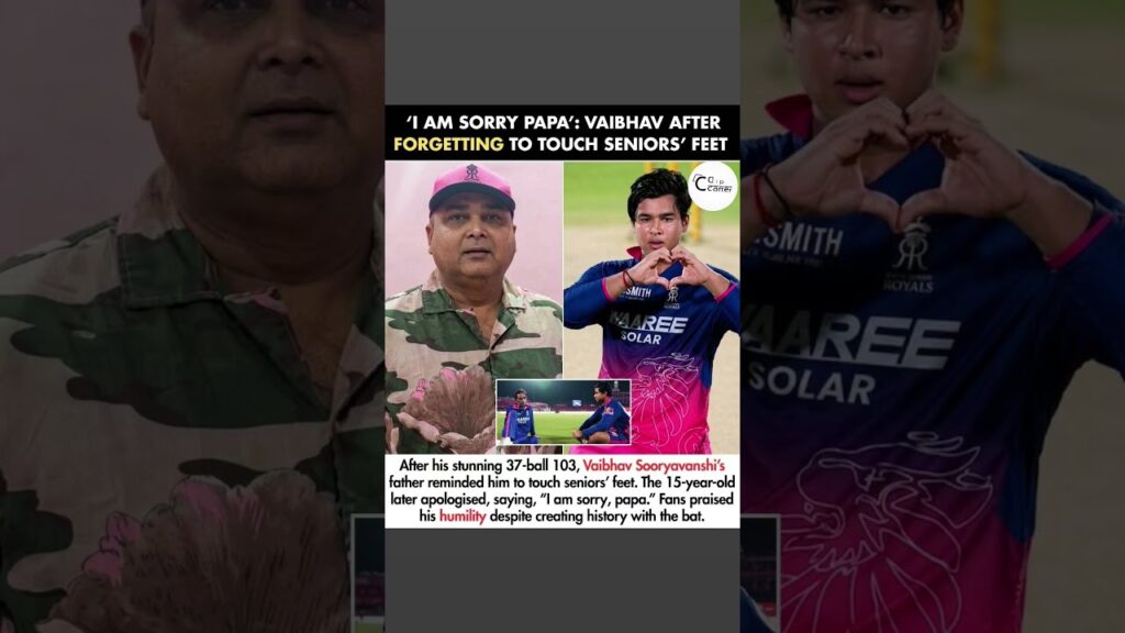 ‘I AM SORRY PAPA’: VAIBHAV AFTER FORGETTING TO TOUCH SENIORS’ FEET