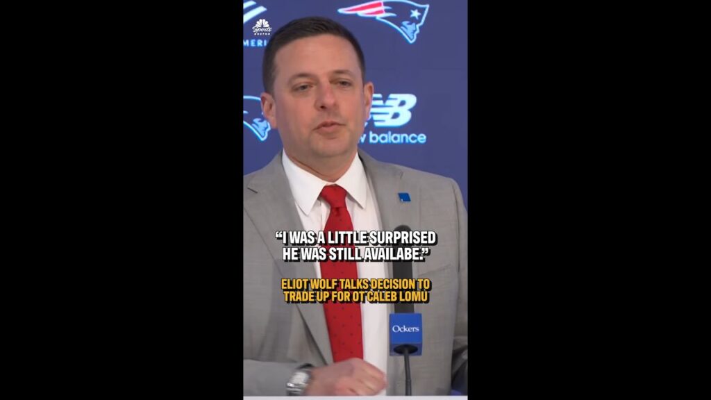 Eliot Wolf says Patriots were surprised OT Caleb Lomu was available with 28th pick