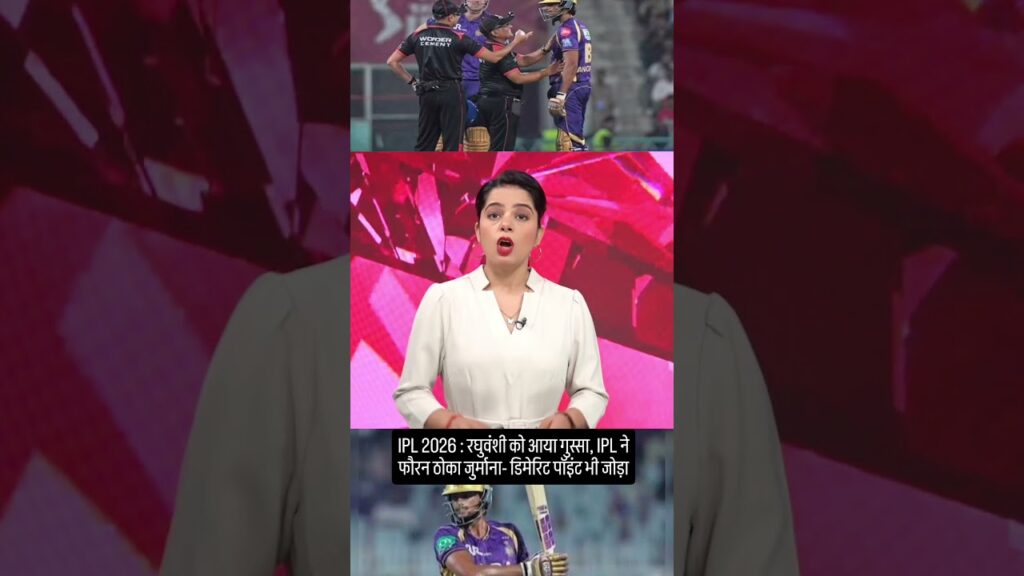 Angkrish Raghuvanshi Loses Cool! Fined Instantly, Demerit Point Added by Indian Premier League