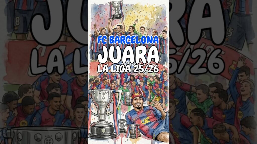 FC Barcelona juara La Liga 2025/26. #sepakbola #sepakbolaspanyol