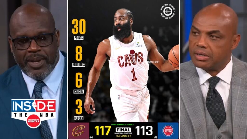 Inside the NBA | “This was flashback James Harden today” – Shaq on Cavs beat Pistons in Game 5 OT