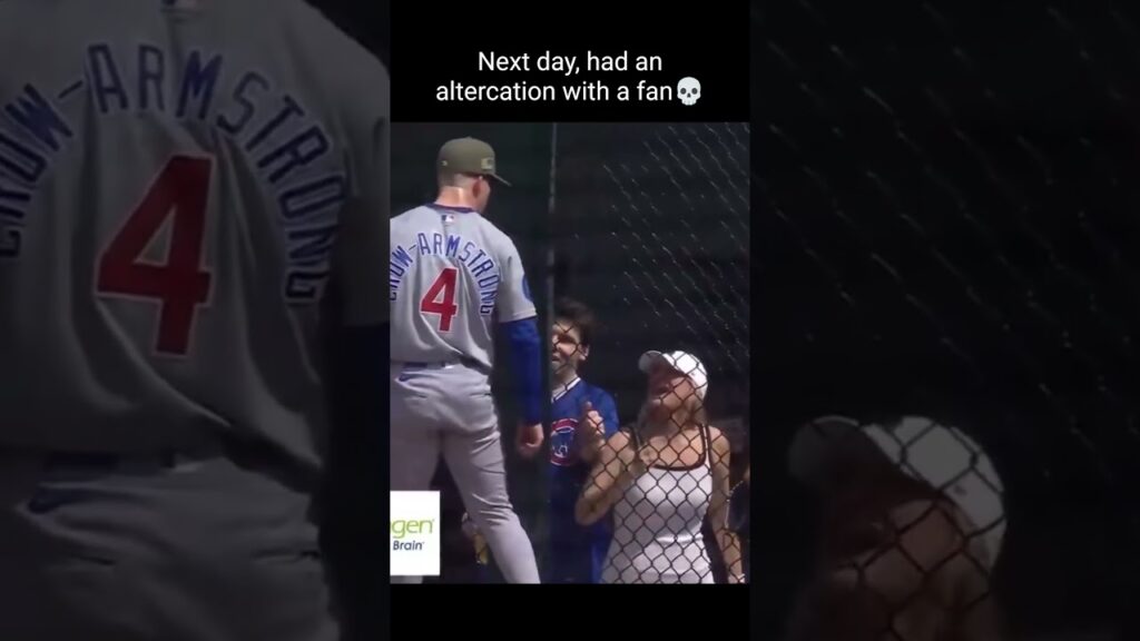 Pete Crow-Armstrong altercation with White Sox Fan and reaction to lights going out #mlb #cubs