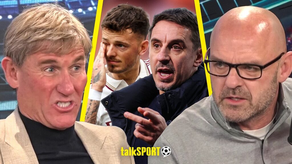 Simon Jordan & Danny Murphy REACT to Gary Neville’s CRITICISM of ‘Weak’ Ben White following Injury