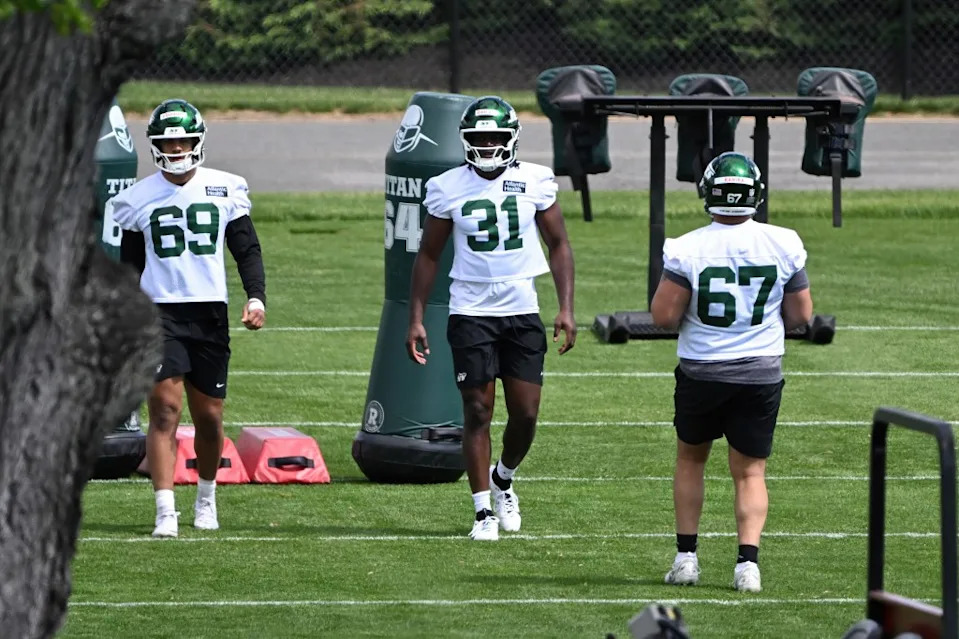 David Bailey (31) is pictured during rookie minicamp May 8. Bill Kostroun for the NY Post
