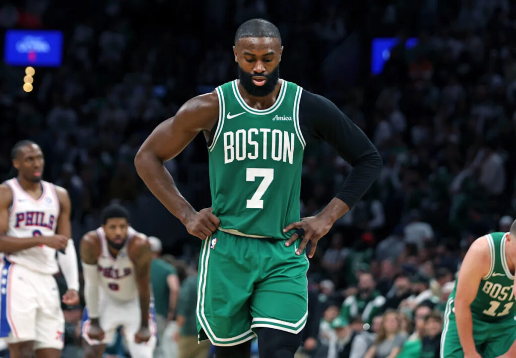 Jaylen Brown accuses Joel Embiid of ‘flopping around,’ points to refs after Celtics’ Game 7 loss to Sixers
