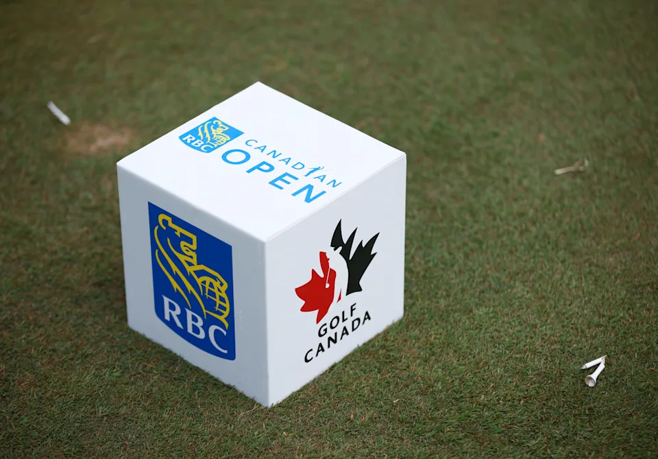 A tee marker during the RBC Canadian Open Pro-Am at TPC Toronto at Osprey Valley on June 4 in Caledon, Ontario, Canada.