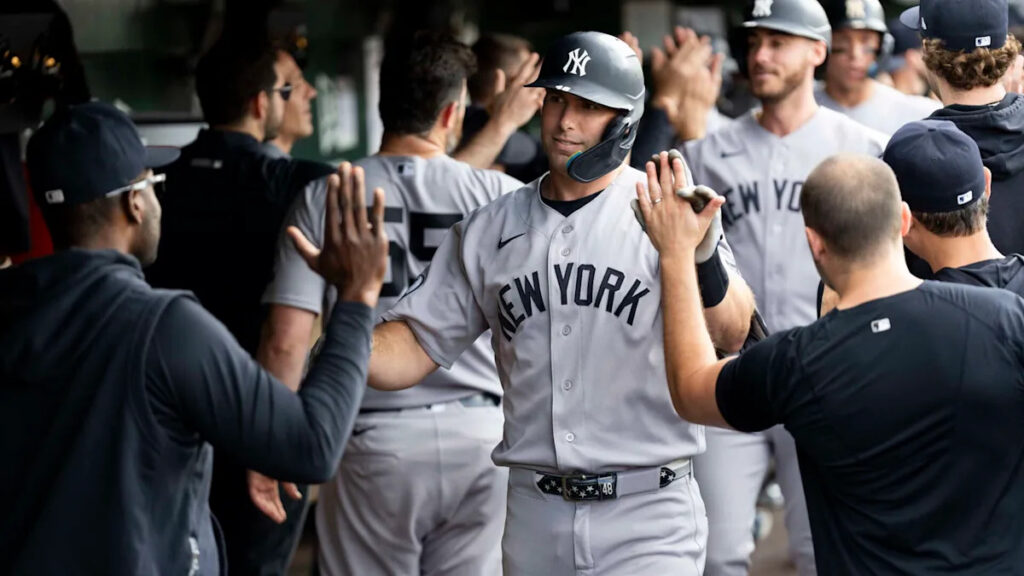 Paul Goldschmidt hits a 3-run homer and the Yankees beat the A’s 8-2 for their 5th straight win