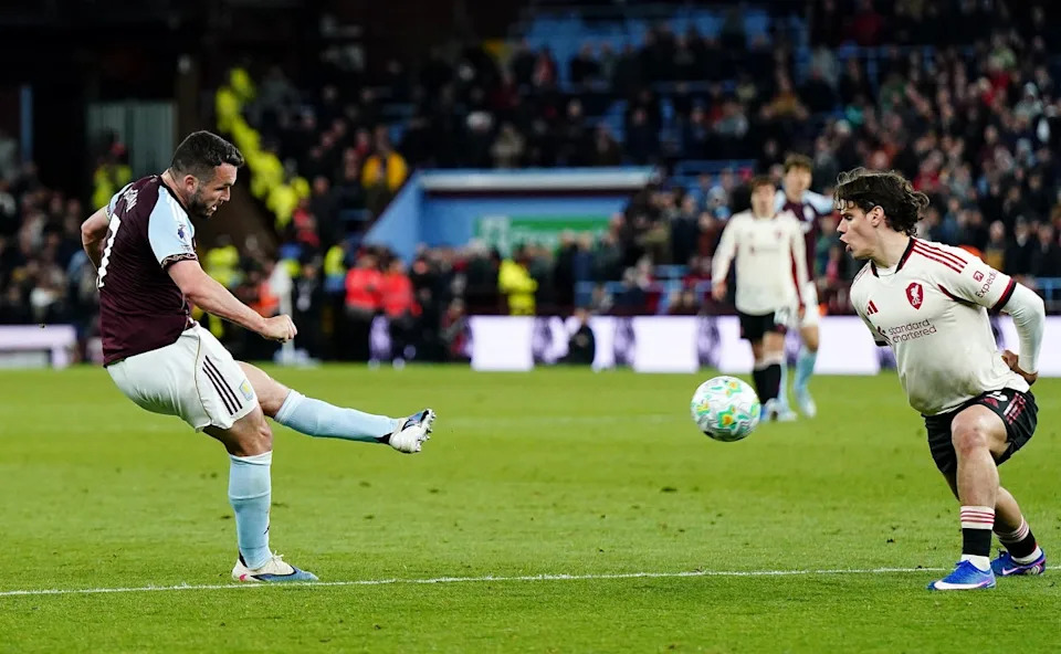 John McGinn adds Villa's fourth to complete the win (PA)