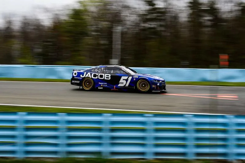 WATKINS GLEN, NY – MAY 09: Cody Ware 51 Rick Ware Racing Jacob Construction Chevrolet exits the bus stop during the NASCAR, Motorsport, USA Cup Series Go Bowling at the Glen qualifying on May 9, 2026, at Watkins Glen International in Watkins Glen, NY. Photo by Orry Perce/Icon Sportswire AUTO: MAY 09 NASCAR Cup Series Go Bowling at the Glen EDITORIAL USE ONLY Icon2605091830