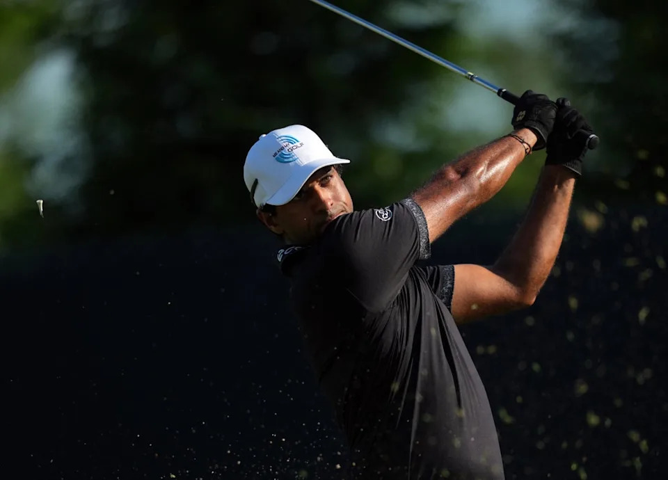 Rai on the 14th hole at Aronimink on Sunday (Reuters)