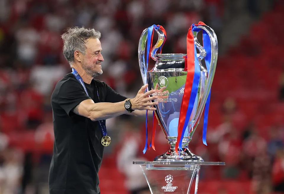 Luis Enrique could celebrate with the Champions League trophy once more (Getty)