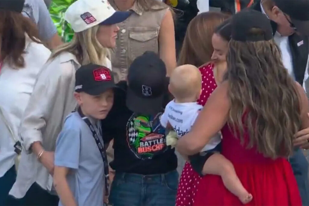 Kyle Larson’s Son Consoles Brexton Busch During Emotional Kyle Busch Tribute at Coca-Cola 600