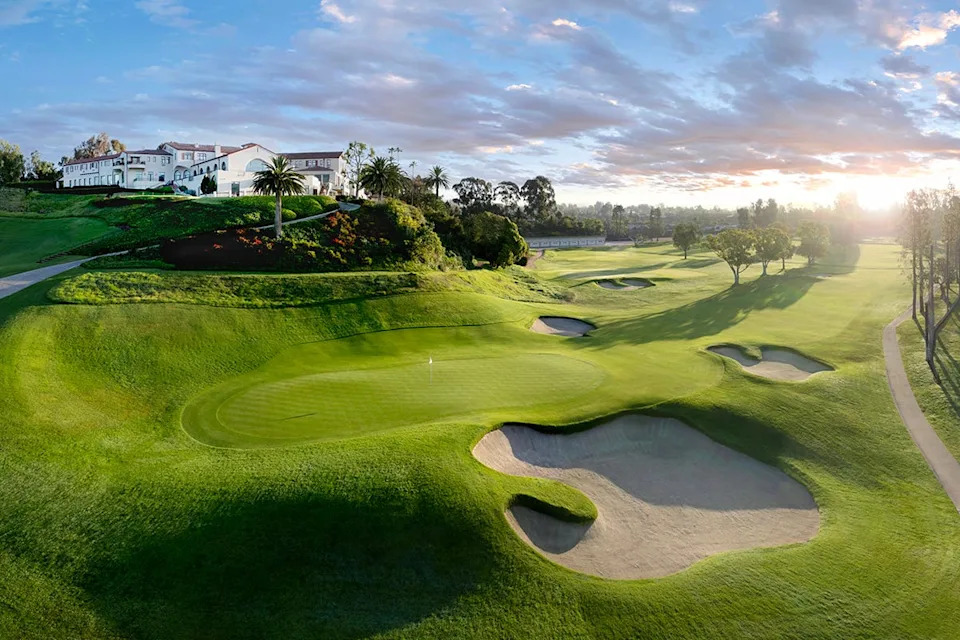 The second hole of the Riviera Country Club in the Pacific Palisades, California.