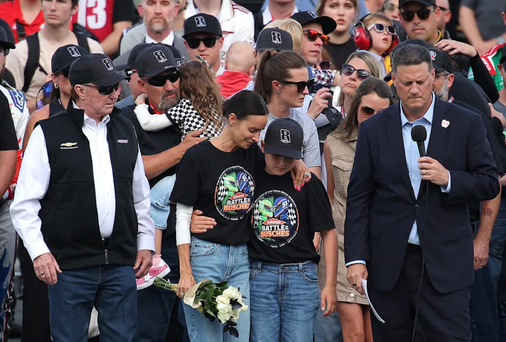 NASCAR pays tribute to Kyle Busch at Coca-Cola 600 with his widow, Samantha, children, parents and brother, Kurt