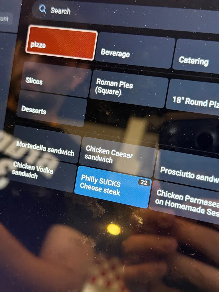 Cretella changed the pizzeria’s computer system to rename the Philly cheesesteak the Philly SUCKS cheesesteak. Alex Mitchell / NY Post