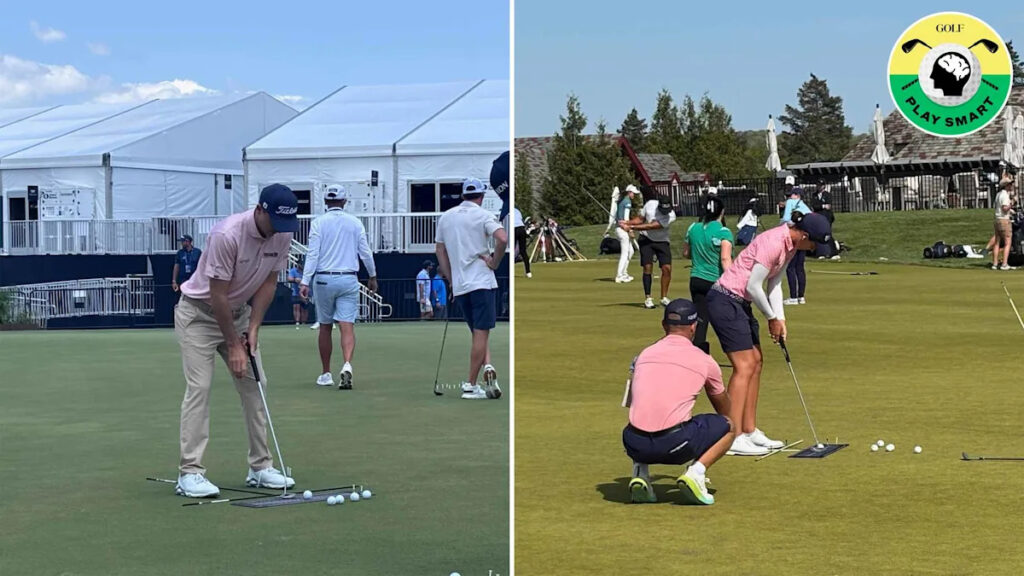 Most pros do this when practicing putting – and you should too