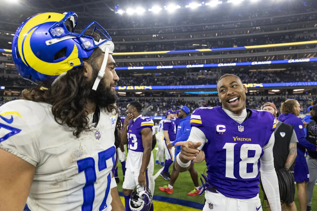 Puka Nacua could pass Justin Jefferson for NFL record