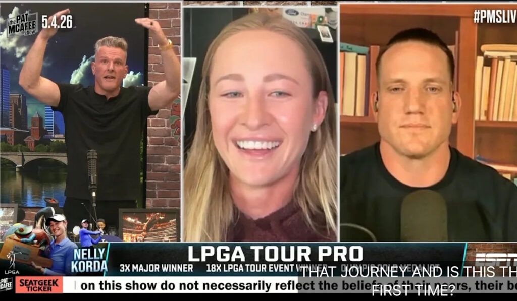 Nelly Korda appears on Pat McAfee Show, said key change is her shoes