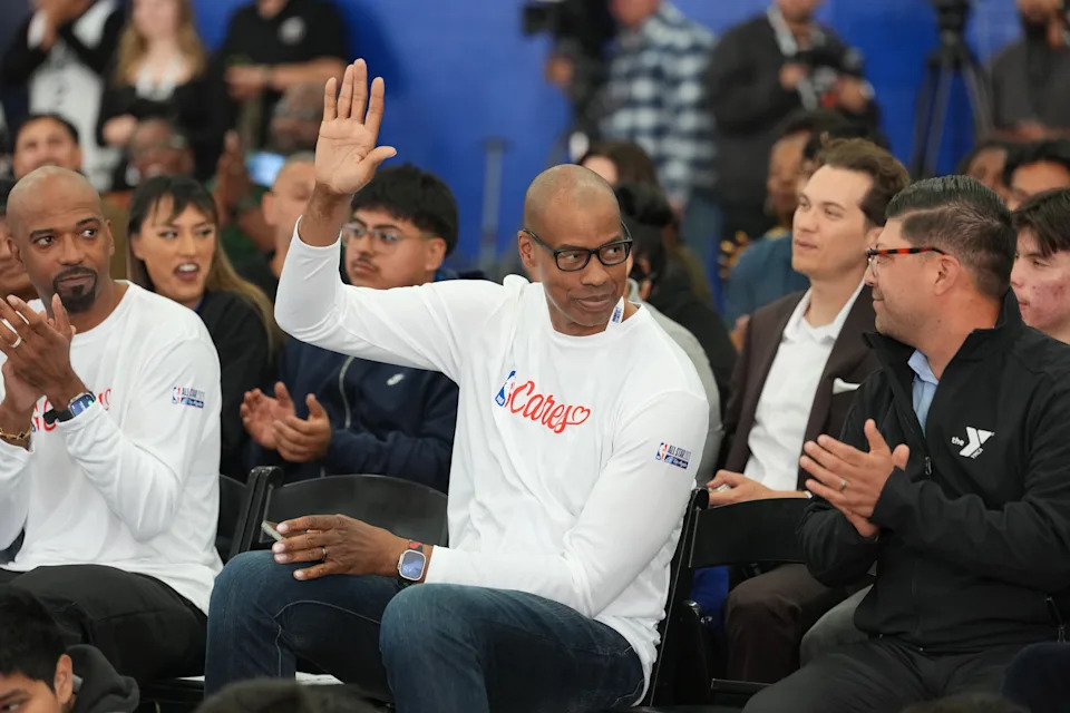 Jason Collins, shown at the NBA Cares Legacy Project Dedication at the Weingart YMCA in Los Angeles on Feb. 12, 2026.