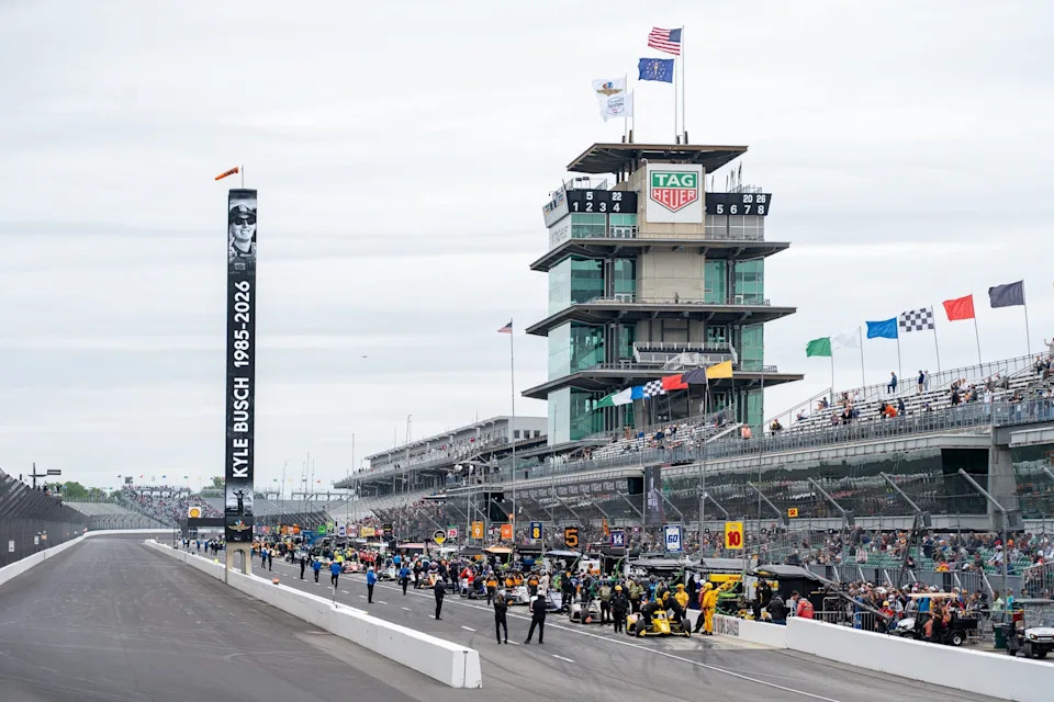 A tribute and moment of silence for NASCAR driver Kyle Busch was held Friday, May 22, 2026, on Carb Day ahead of the 110th running of the Indianapolis 500 at Indianapolis Motor Speedway. Busch died Thursday at the age of 41.