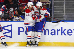 Alex Newhook scores twice as Canadiens beat Sabres 5-1 to tie 2nd-round playoff series at 1 apiece