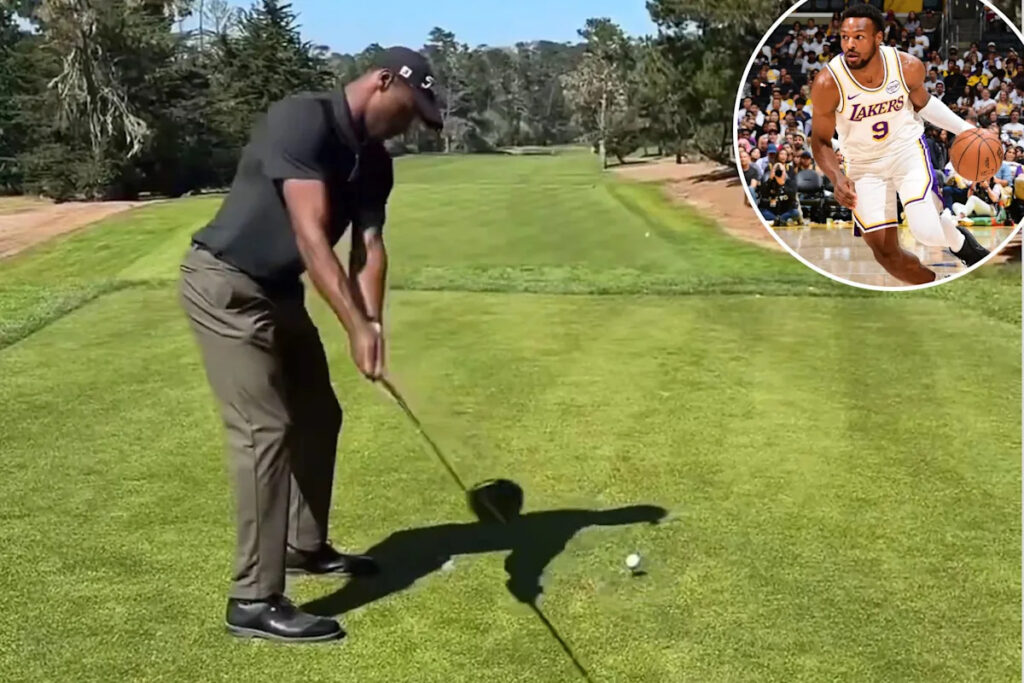 Lakers’ Bronny James has better golf swing than LeBron
