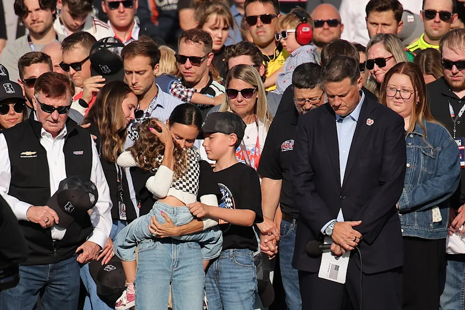 Richard Childress, Samantha Busch, Brexton Busch, Lennix Busch, NASCAR CEO Steve O'Donnell