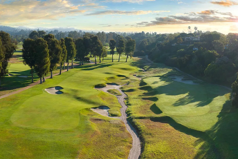 The eighth hole of the Riviera Country Club in the Pacific Palisades, California.