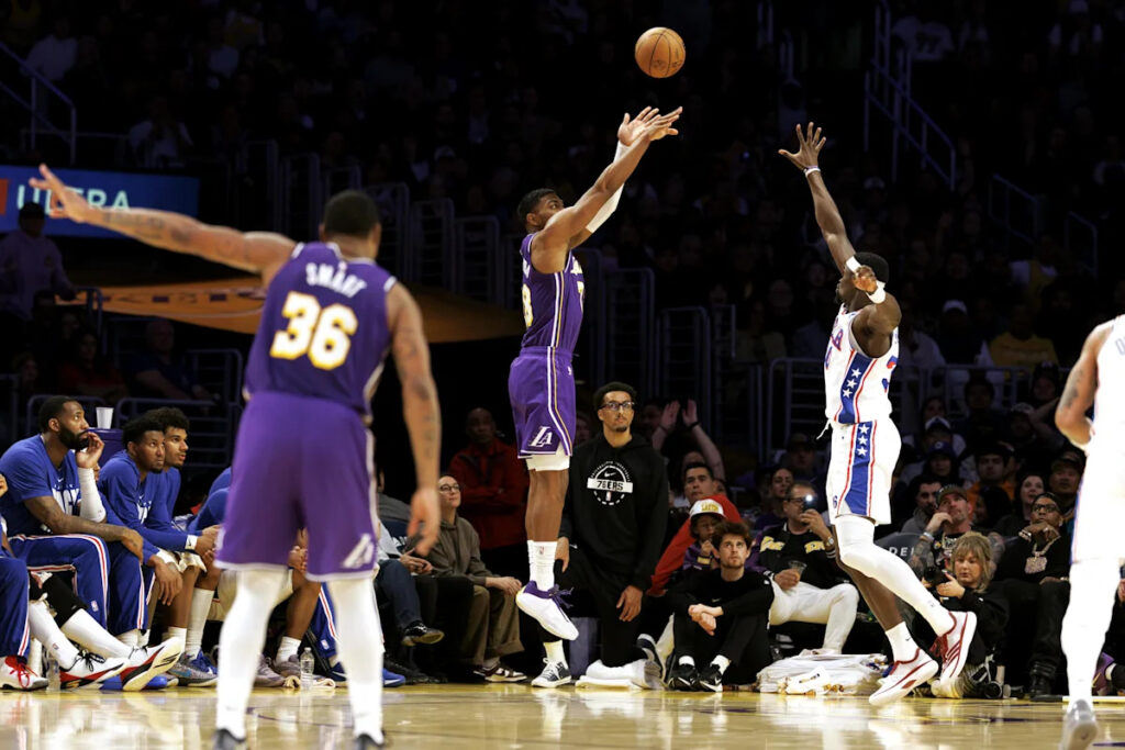 Rui Hachimura praised a former Lakers coach for his improvement as 3-point shooter