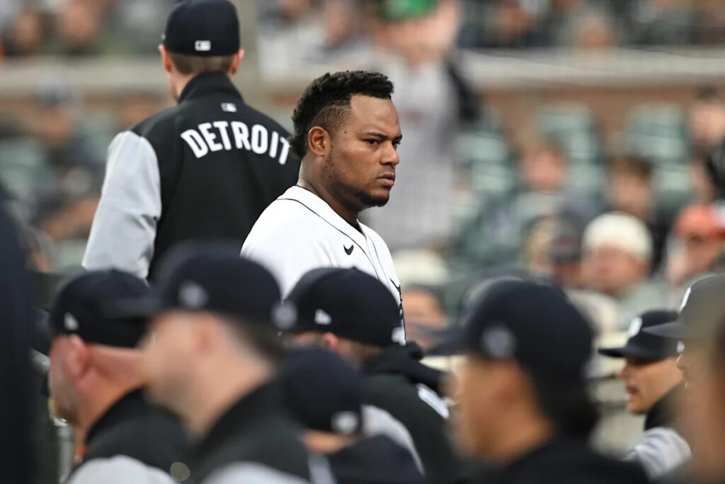 Tigers pitcher Framber Valdez drills Trevor Story, sparking benches-clearing scrum in matchup vs. Red Sox