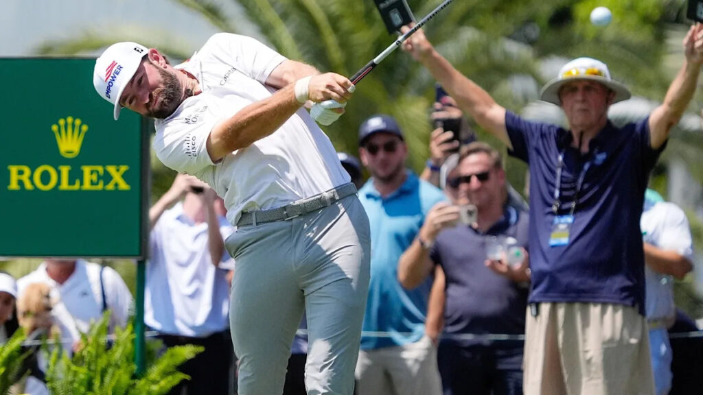Cameron Young makes big putts to take early lead at Cadillac Championship in tour’s Doral return