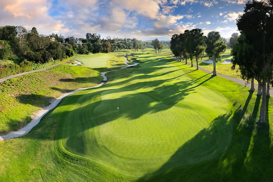 The eighth hole of the Riviera Country Club in the Pacific Palisades, California.
